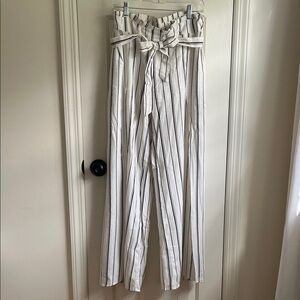 Sincerely Jules White and Black Striped Wide Leg Pants